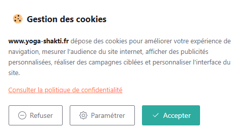 Encart cookie emonsite