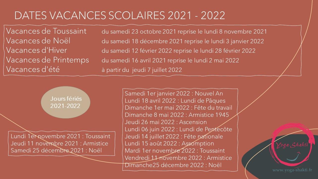 Vacances scolaires site 2021 2022